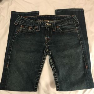 True Religion Dark Wash Straight Leg Jeans Size 28